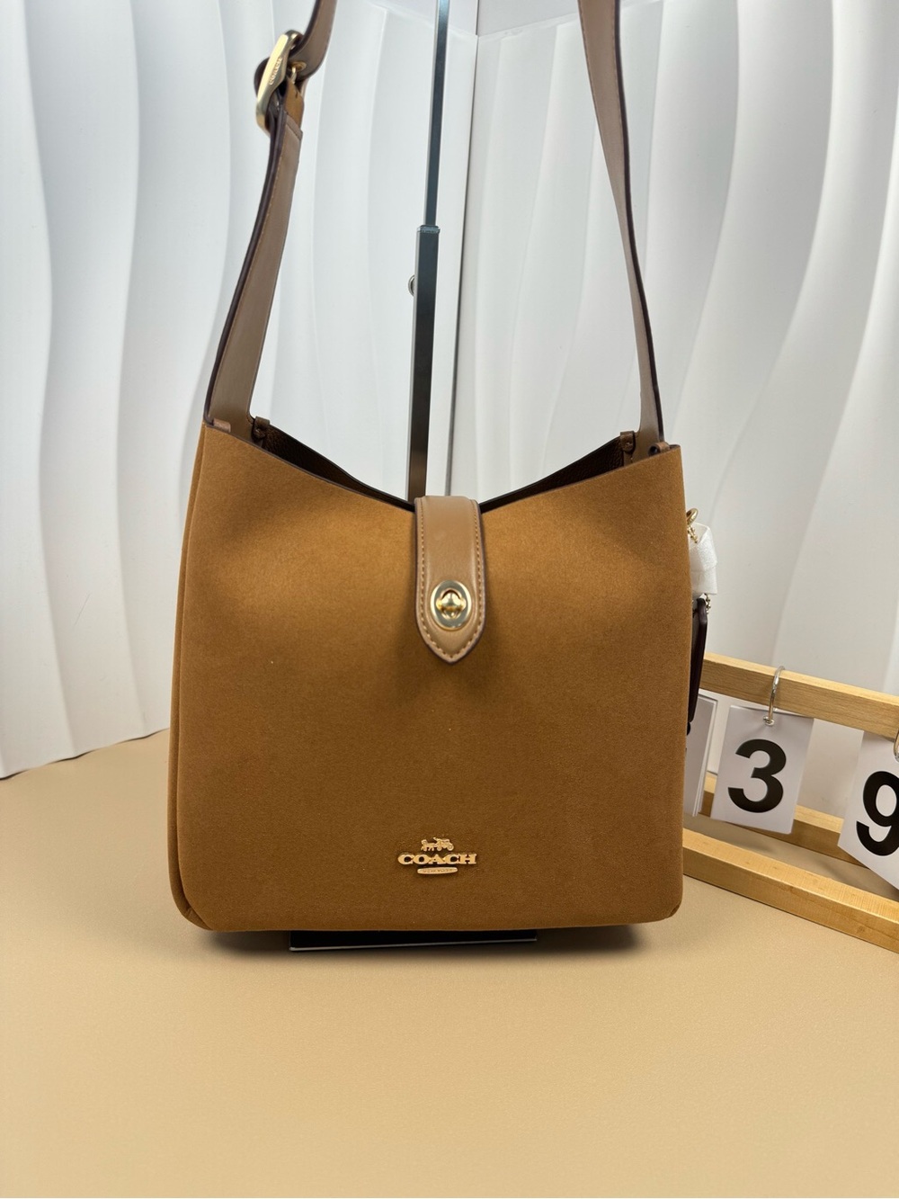 Coach Brown Suede Shoulder Bag